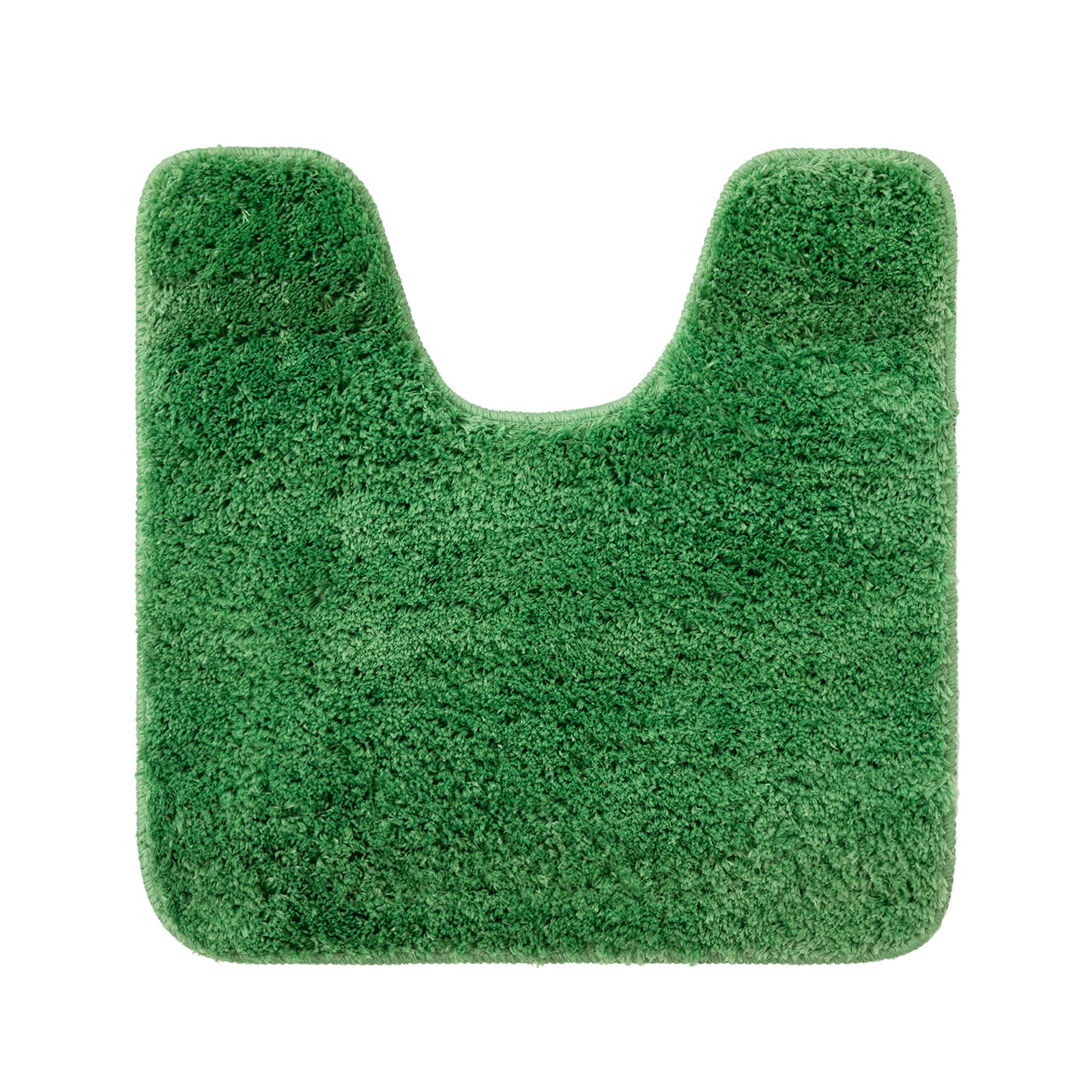 MIULEE Absorbent WC Toilet Rug Non Slip U Shape Bath Mat with High Hydroscopicity Rugs Super Soft Cozy and Shaggy Microfiber Rug Carpet for Bathroom 45x45 cm Grass Green — image 1