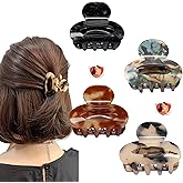 4PCS Small Claw Clips for Women,Medium Claw Clips for Girls, Cute 1.8Inch Tortoiseshell Clip for Half-Hairstyle for Thick/Thin Hair Valentine's Day Gifts