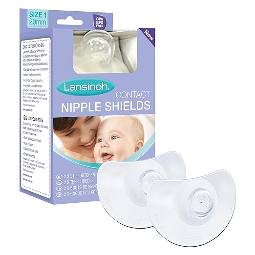 Lansinoh 70193 Stillhütchen 20 mm (Größe 1), 2 Stück inklusive Aufbewahrungsbox