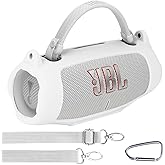 Lebakort Silicone Cover Compatible with JBL Charge 6 Portable Speaker (White Cover)