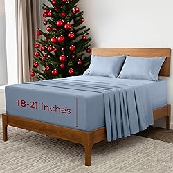 Mellanni Extra Deep King Sheets - 4 PC Iconic
