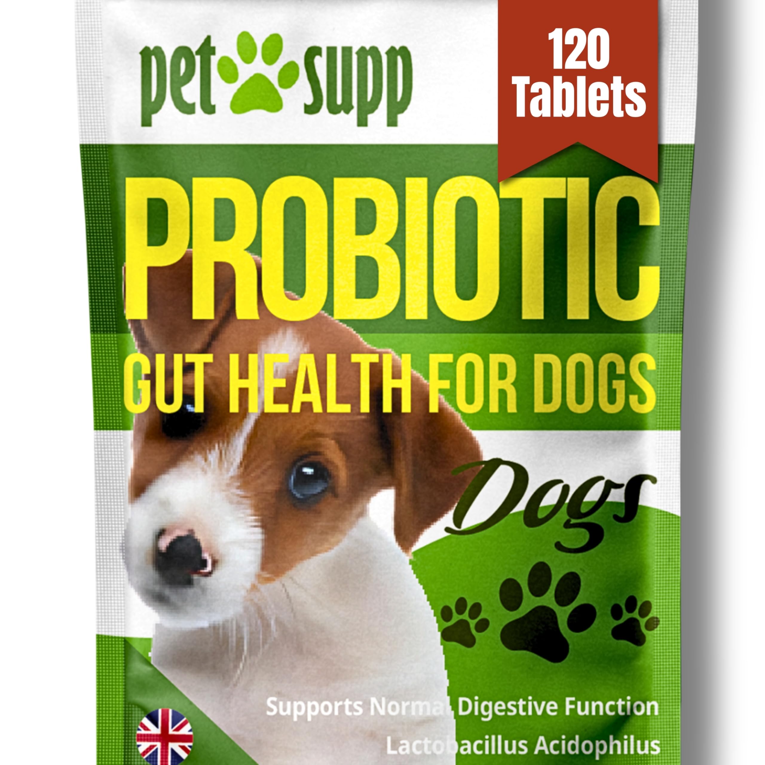 Probiotic Tablets for Dogs | Supports Gut Health, Stool Quality & Digestive Balance, Bad Breath | Lactobacillus Acidophilus 500 Million CFU | Daily Use | 120 Tablets