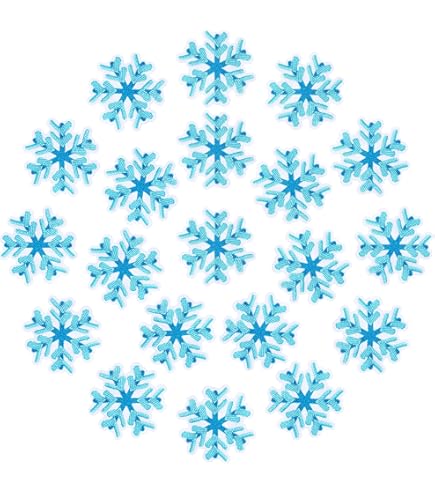 EeaseMX 30 Uds. Parches De Costura De Copos De Nieve, Apliques De Ropa DIY, Parches De Tela Para Coser Insignias De Tela
