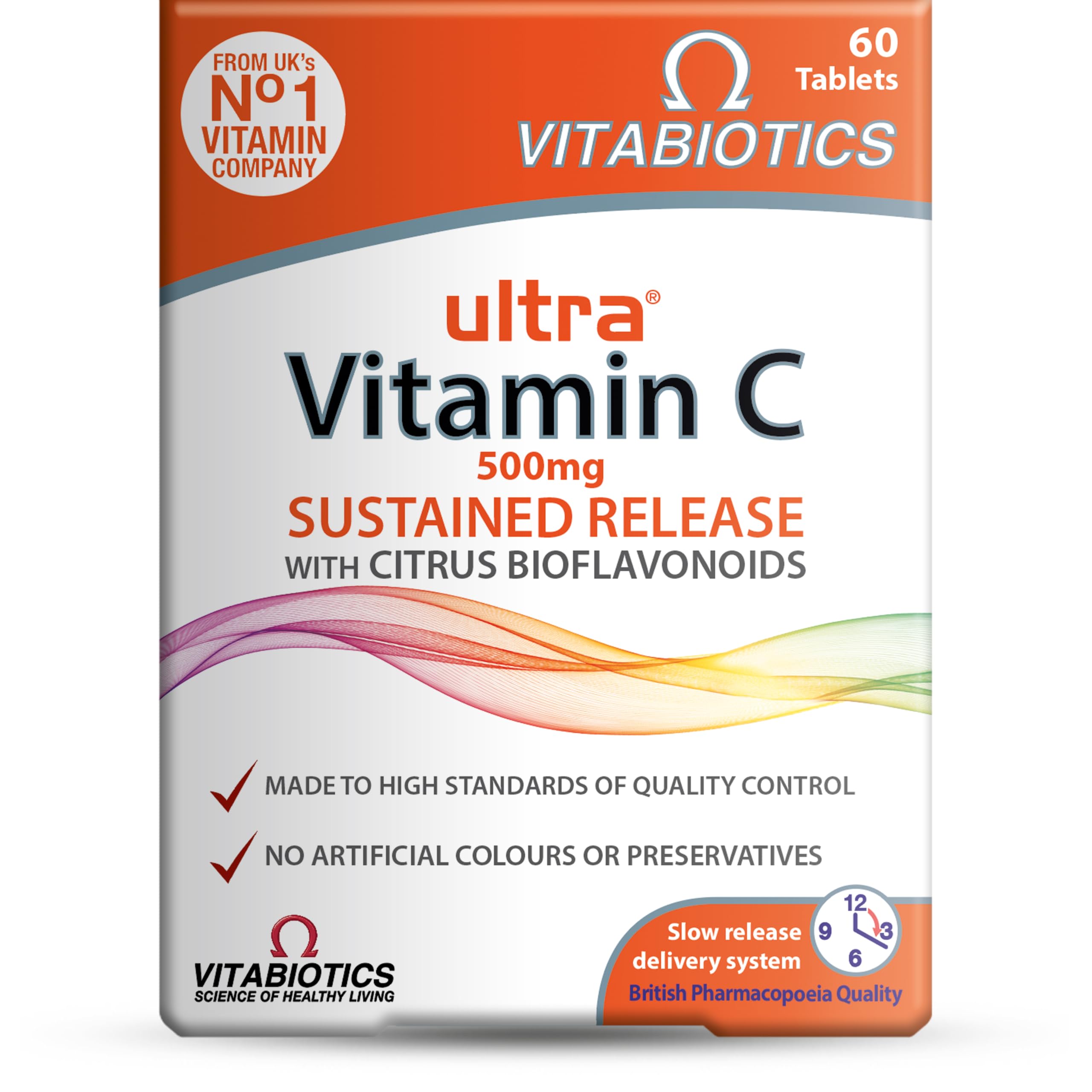 Vitamin C Tablets Sustained Release with Bioflavonoids - 60 Tablets