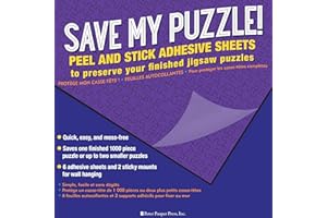 Save My Puzzle! Peel and Stick Adhesive Sheets to Preserver Your Jigsaw Puzzle