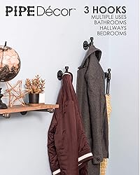 PIPE DECOR Robe and Towel Single Hook Kit Heavy