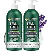 KESMEDIK Tea Tree Lavender Body Wash MaxTherapy, Itchy Skin Relief, Antifungal Defense, Fights Body Odor, Soothes Jock Itch & Athlete's Foot, Intimate Wash, Men & Women, 2-Pack, Limited Edition