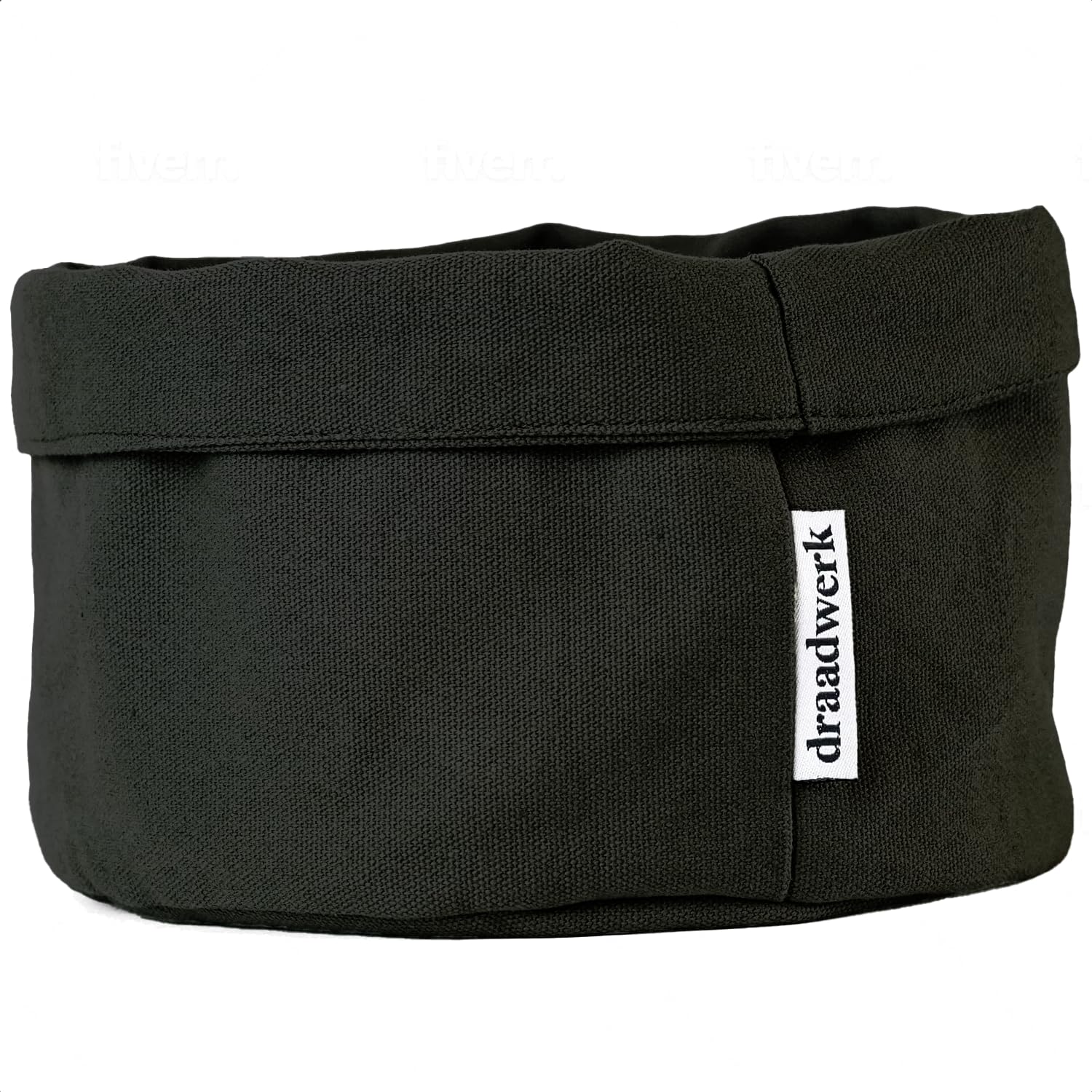 draadwerk® Bread Basket | 100% Cotton Storage Basket for Breakfast, Brunch, Changing Table & Holidays (Black)