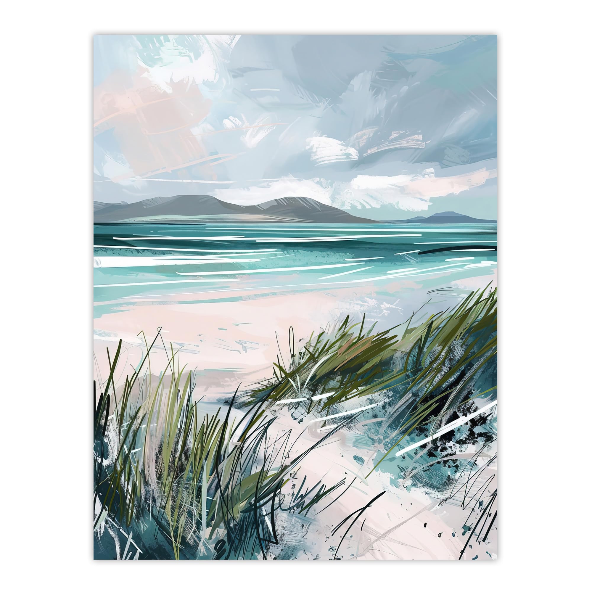 Artery8 Path to Luskentyre Beach Isle of Harris Scotland Bedroom Extra Large XL Wall Art Poster Print
