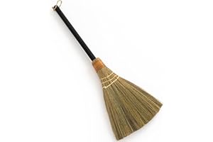 TTS For Home Natural Whisk Sweeping Hand Handle Broom - Vietnam Handmade Straw Soft Broom - Wedding Broom 12.2" Width, 26.38" Length