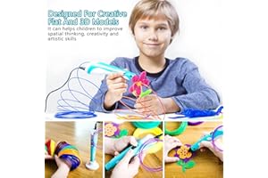 Roryimke 3D Pen for Kids Stylo 3D Printing Pen Upgrade 3D Drawing Pen 3D Printer Toys for Kids and 12 Colors PLA Filament Ref