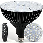 XINCLING 80W (800 Watt Equiv) Large Full Spectrum LED Grow Light Bulb,Black | High PPFD 500 &micro;mol/m&sup2;/s, Timing 2/4/6/8 Hrs, Efficient Cooling, E26 Base, Aluminum Alloy, Dimmable, 6000K for Indoor Plants