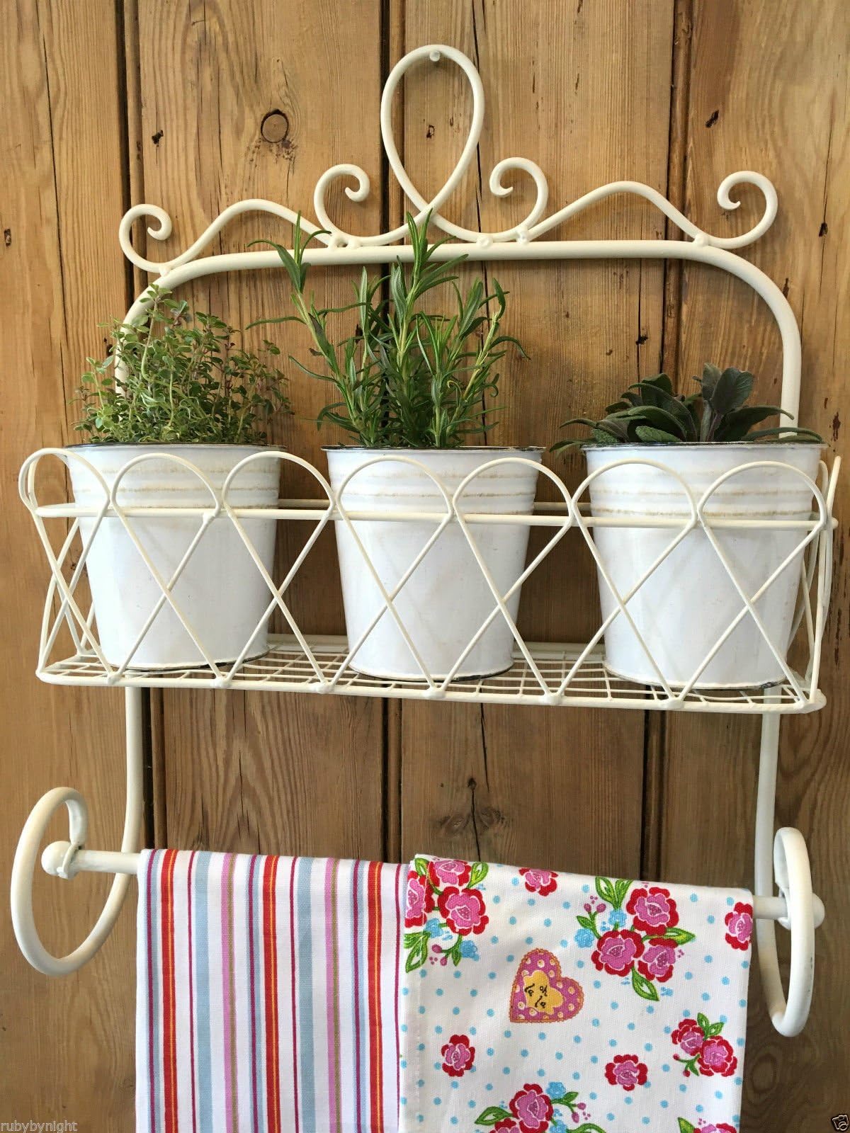 Gorgeous Shabby Chic French Vintage Style Shelf & Towel Rail Unit - Perfect Shelf Unit for any Hallway, Bedroom, Living Room, Dining Rooms or Bathroom