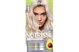 Garnier Hair Color Nutrisse Ultra Color Nourishing Creme, PL2 Ultra Light Platinum (Mascarpone Crème) Permanent Hair Dye, 1 Count (Packaging May Vary)