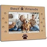 Frame For 4"x6" Photos, Best Friends, Picture Frame Gifts For Dog Lovers, Wooden Photo Frame To Memory Dog, Office & Home Desktop Decorations - A09