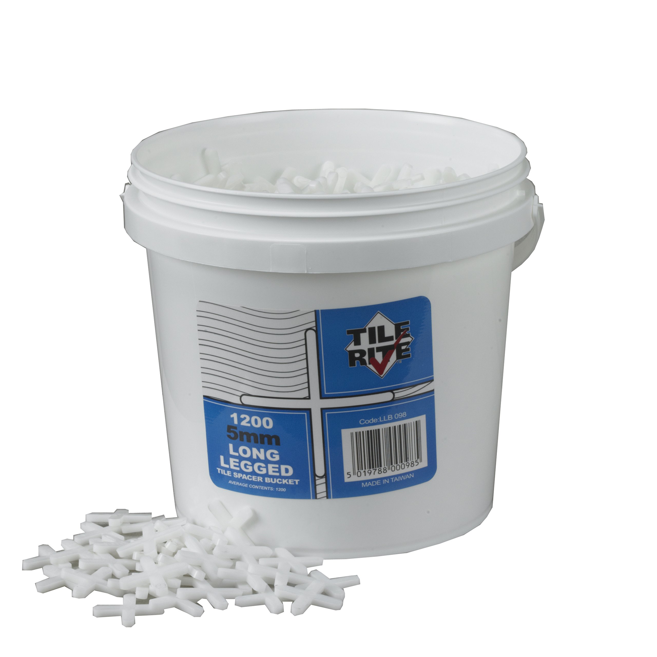TILE RITE LLB098 1200 x 5mm Long Leg Floor Tile Spacers in a Bucket