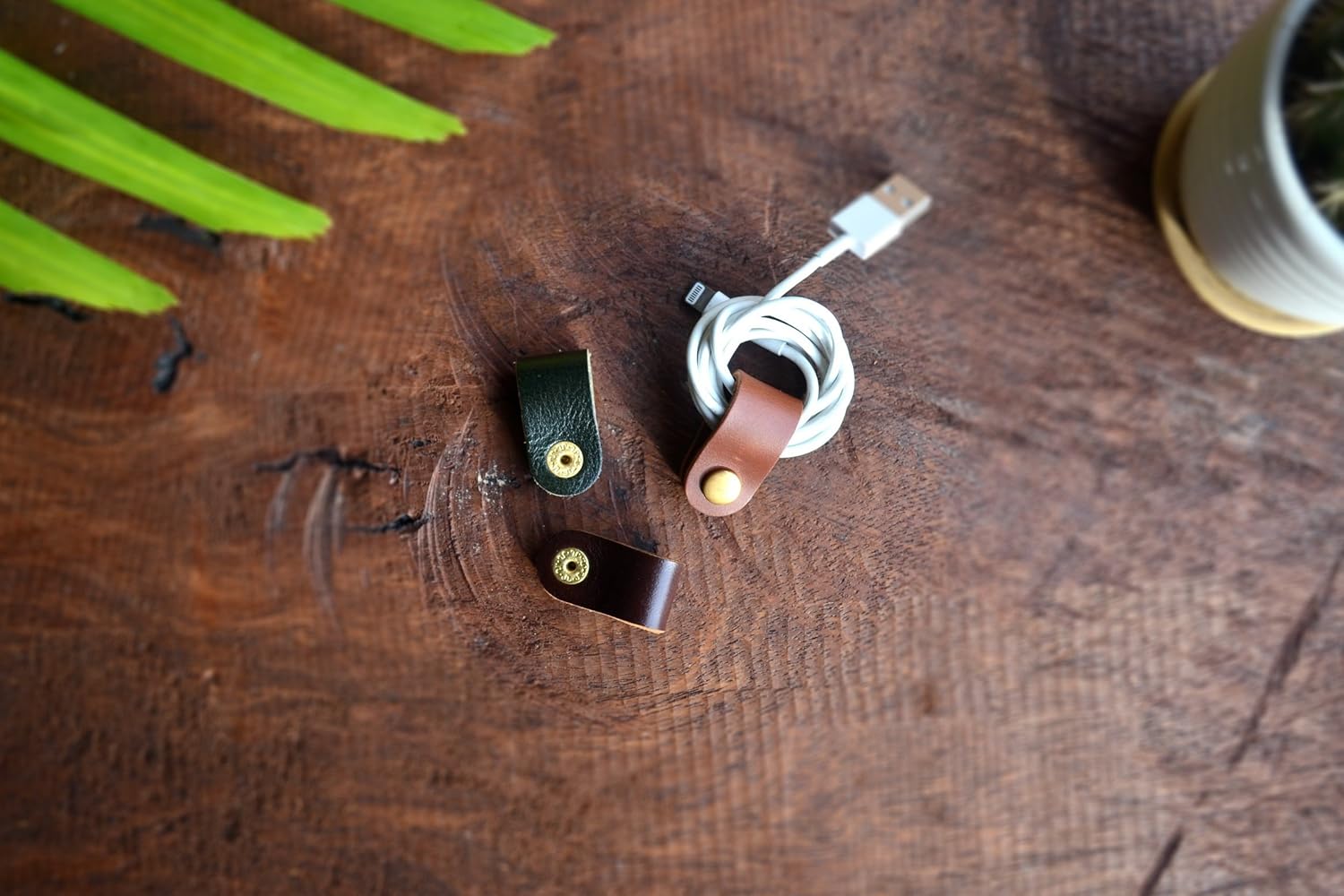Leather Cord Organizers Handmade