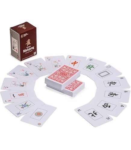 Jeu De Cartes Mahjong 144 Pièces Avec Dés – Voyage, Pique-Nique, Famille | PVC Imperméable