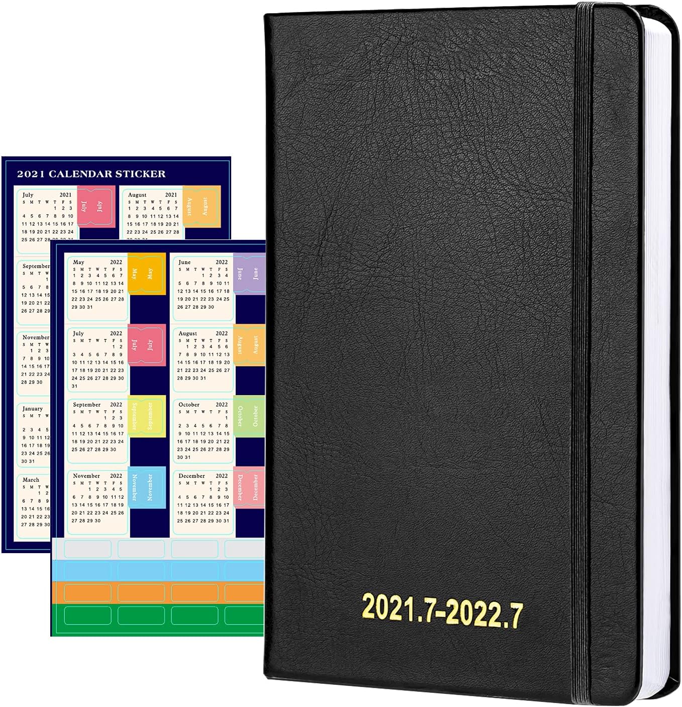 2021-2022 Planner: Monthly & Weekly & Daily Planner, July 2021- July 2022, 5.7" X 8.4", Hardcover, Premium Thicker Paper, Black: Office Products
