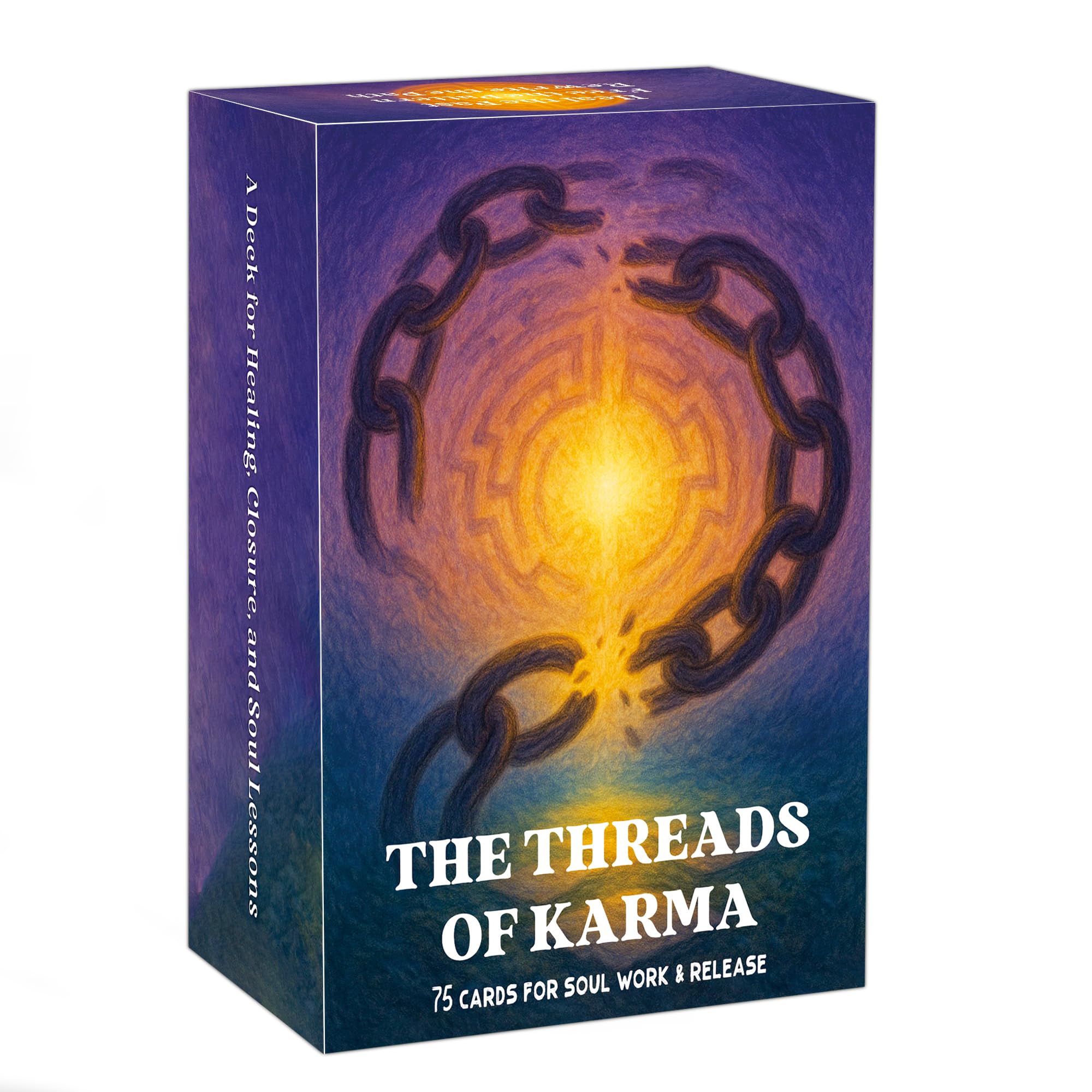 DPEHAKMK Karmic Healing Oracle Cards for Beginners, 75 Shadow Work and Soul Growth Oracle Deck for Releasing Past Wounds, Emotional Healing, Spiritual Awakening and Inner Transformation