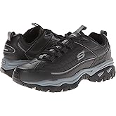 Skechers mens Energy Afterburn Shoes Lace-Up Sneaker, Black/Grey, 7.5 Wide