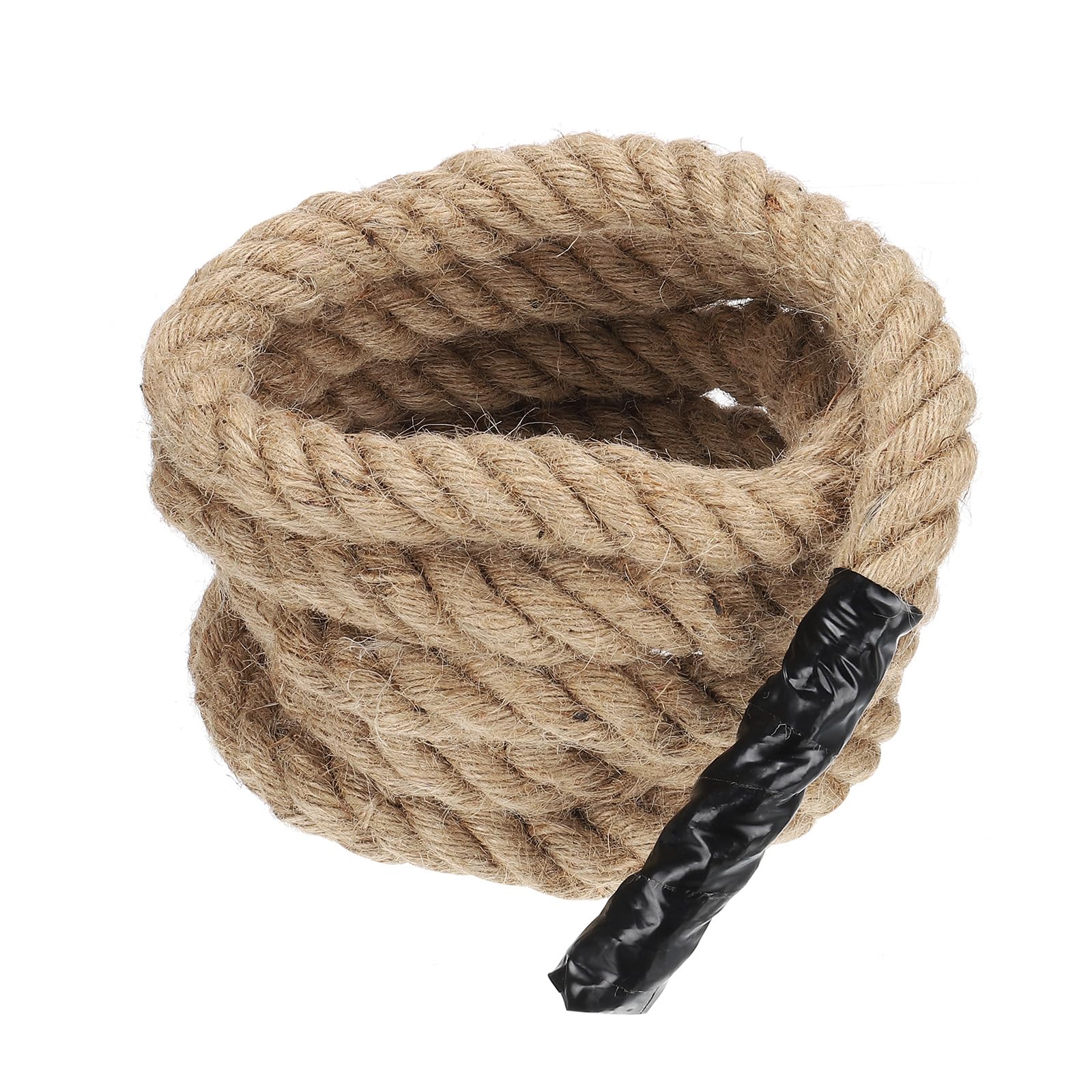 Patikil 1" x 11 Ft Twisted Manila Rope - Natural Thick Jute Rope for Docks, Railings, Bundling, Craft, Tug of War, Decorating