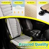 kingphenix Car Seat Cushion with Back Support Pillow Gray Memory Foam view 3