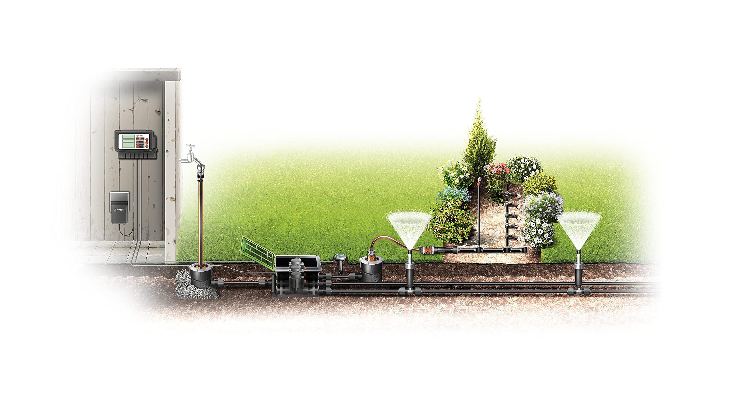 Gardena Ventilbox 9 V Bluetooth-Set: Bodeneinbaudose für den unterirdischen Einbau von batteriebetriebenen Bewässerungsventilen, programmierbar per App (1286-20) 7