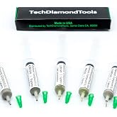 TechDiamondTools Diamond Polishing Paste Kit &mdash; 5 Grits (400 to 50000) | USA Made | Oil-Based Syringes | Complete Lapping &amp; Stropping Set for Metal, Glass, Gemstone, Knife, Jewelry | 10% Diamond Powder