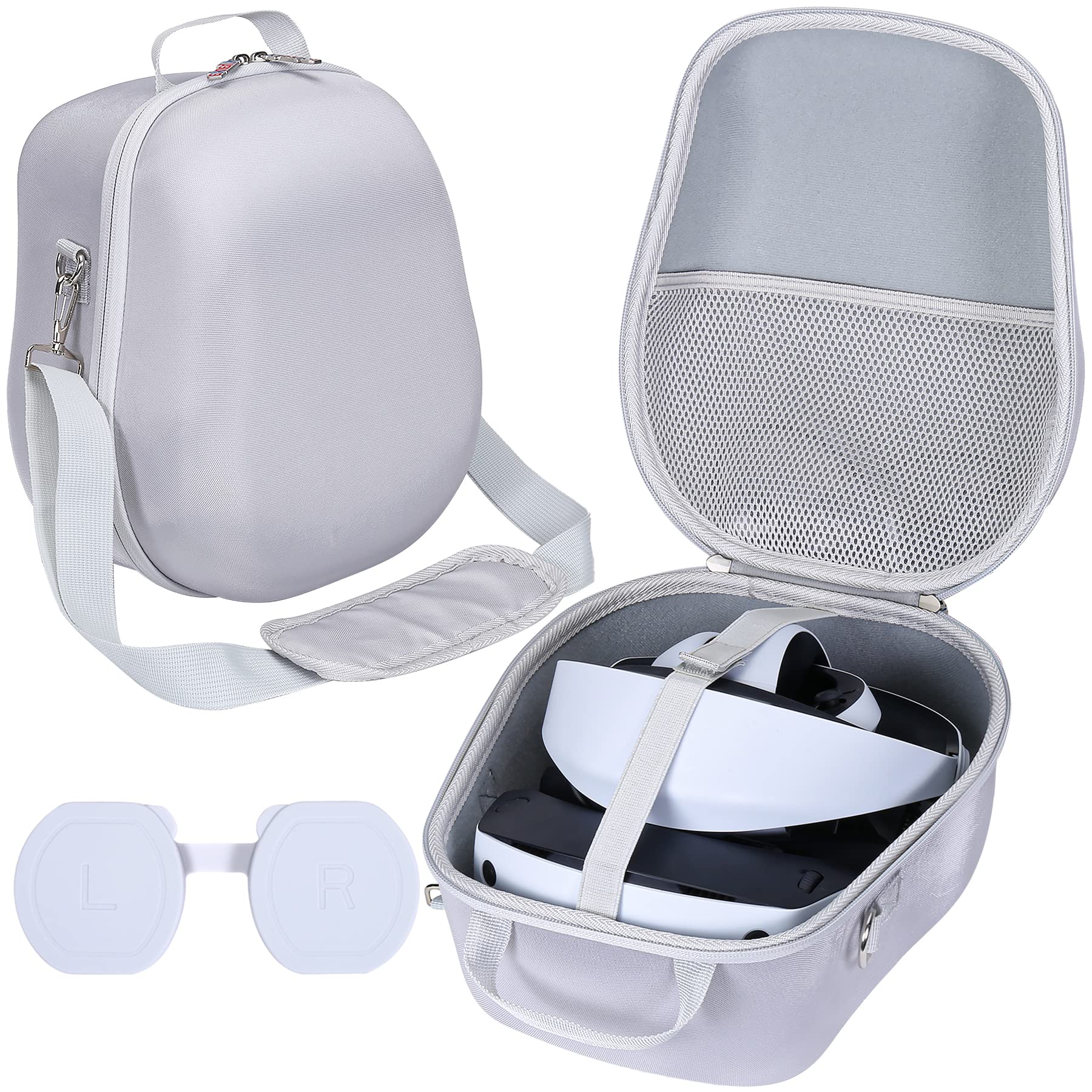 khanka Hard Case for Sony PlayStation VR 2(White)+Hard Case for Sony Psvita PS Vita 1000 and PSVita Slim (PSV 2000)/PSP PlayStation 3000 Video Console