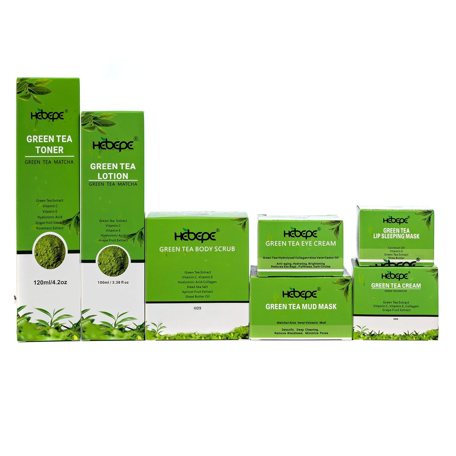 Hebepe Matcha Green Tea Lip Sleeping Mask Overnight with Applicator, Dry Lips Treatment with Coconut Oil, Vitamin E, Fig Extract, Orchid, and Shea Butter, Moisturizer for Dry, Chapped, Cracked Lips : Beauty