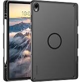 Telaso for Samsung Galaxy Tab S11 11 Inch Magnetic Case with Pen Holder, Translucent Matte Back Soft TPU Bumper Military Grade Protective Samsung Galaxy Tab S11 Case, Black