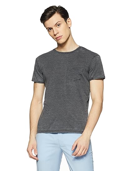 plain black slim fit t shirt