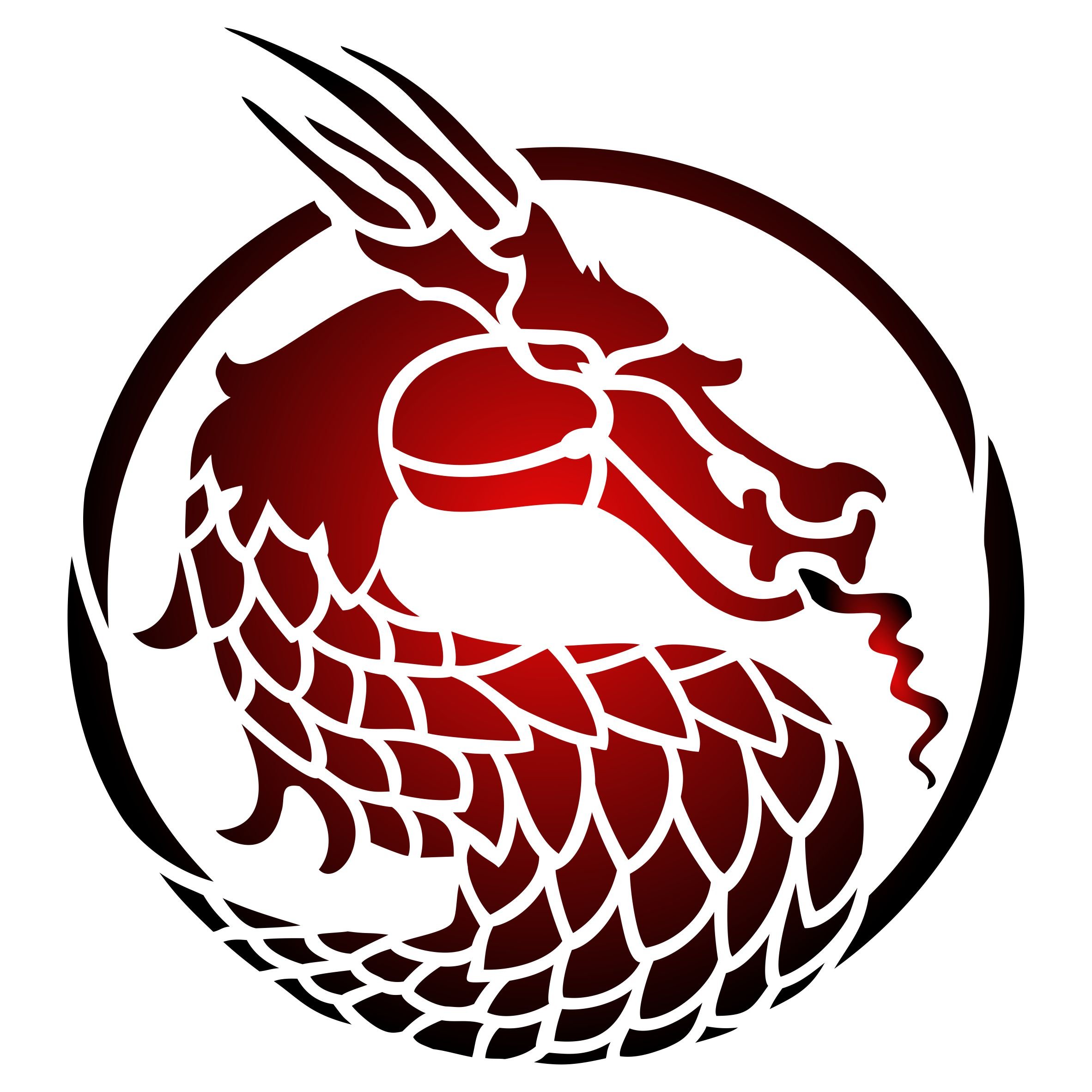 Dragon Head Stencil - 24 x 26.5cm (L) - Reusable Asian Oriental Chinese Japanese Wall Stencil Template