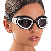 AqtivAqua Swimming Goggles, DX Wide View Swim Goggles for Adult Men Women, Anti Fog No Leaking