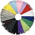 Invisible Zippers, DOITEM 30pcs 24 Inch Invisible Multicolor Nylon Coil Zippers for Sewing and Crafts 15 Colors