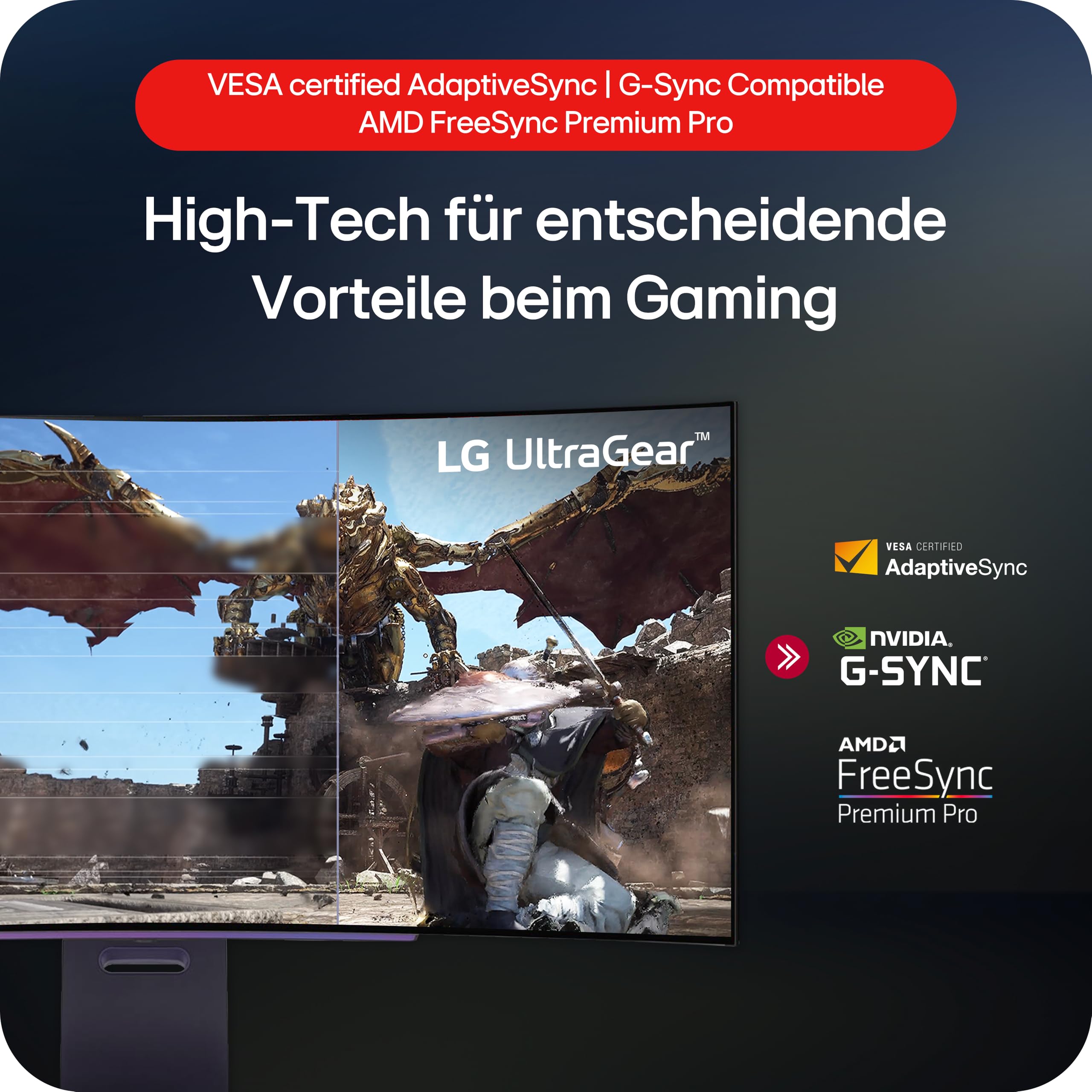LG Ultragear™ 39GS95QE-W.AEU (39 Zoll) 21:9 Curved 800R UWQHD OLED Gaming-Monitor, 240Hz, AMD FreeSync™, DisplayHDR™ True Black 400, 2X HDMI 2.1, Weiß 6