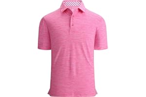 Alex Vando Mens Golf Shirt Moisture Wicking Quick-Dry Short Sleeve Casual Polo Shirts for Men