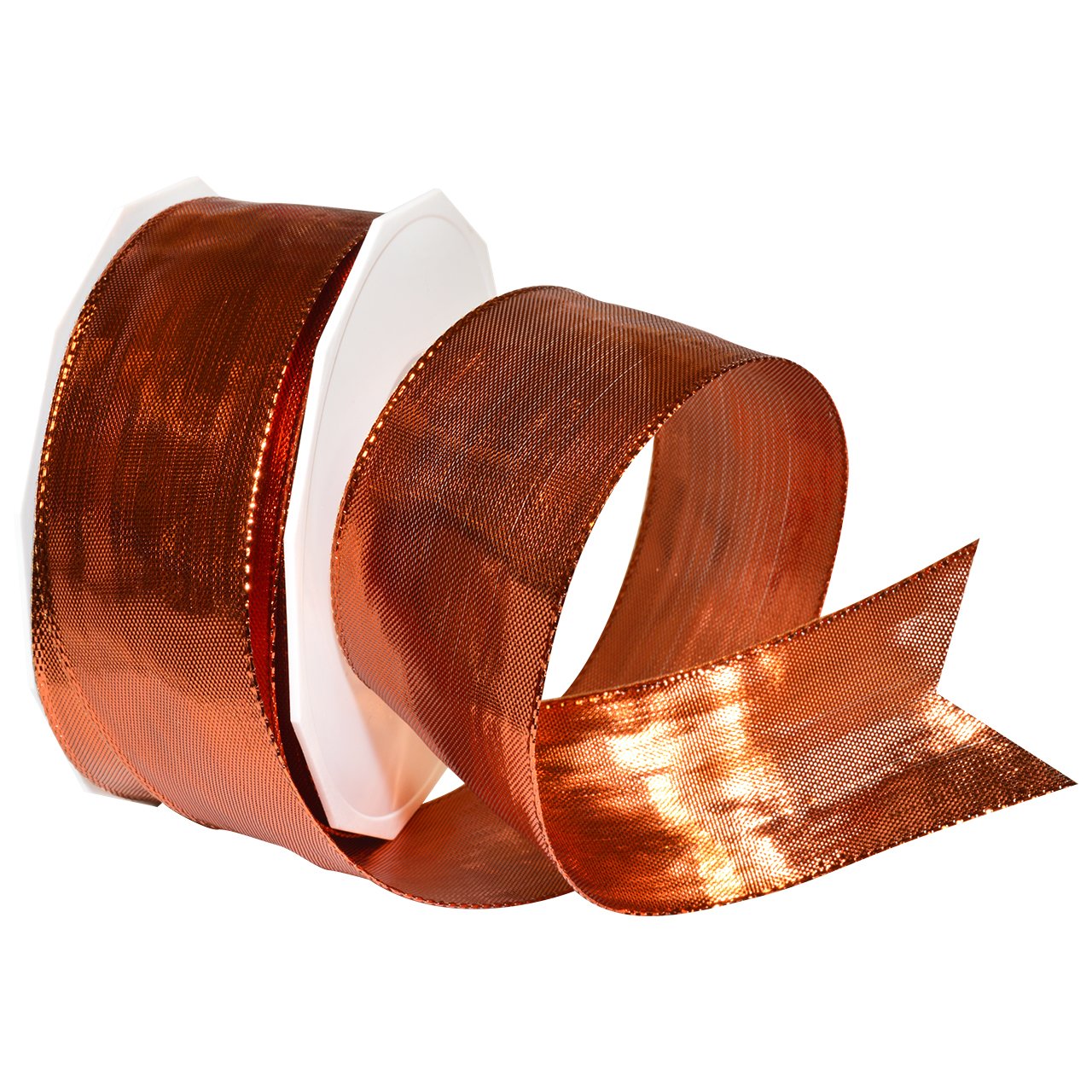 Präsent - Devon Wired Ribbon Copper 20-m-Roll 40 mm width