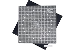 W.A. PORTMAN WA Portman Rotary Self Healing Cutting Mat Set - 13x13 Inch Rotating Cutting Mats for Quilting, Sewing, and Crafting - Non-Slip Backing with Grippers - 360 Degrees Full Rotation Cutter Board