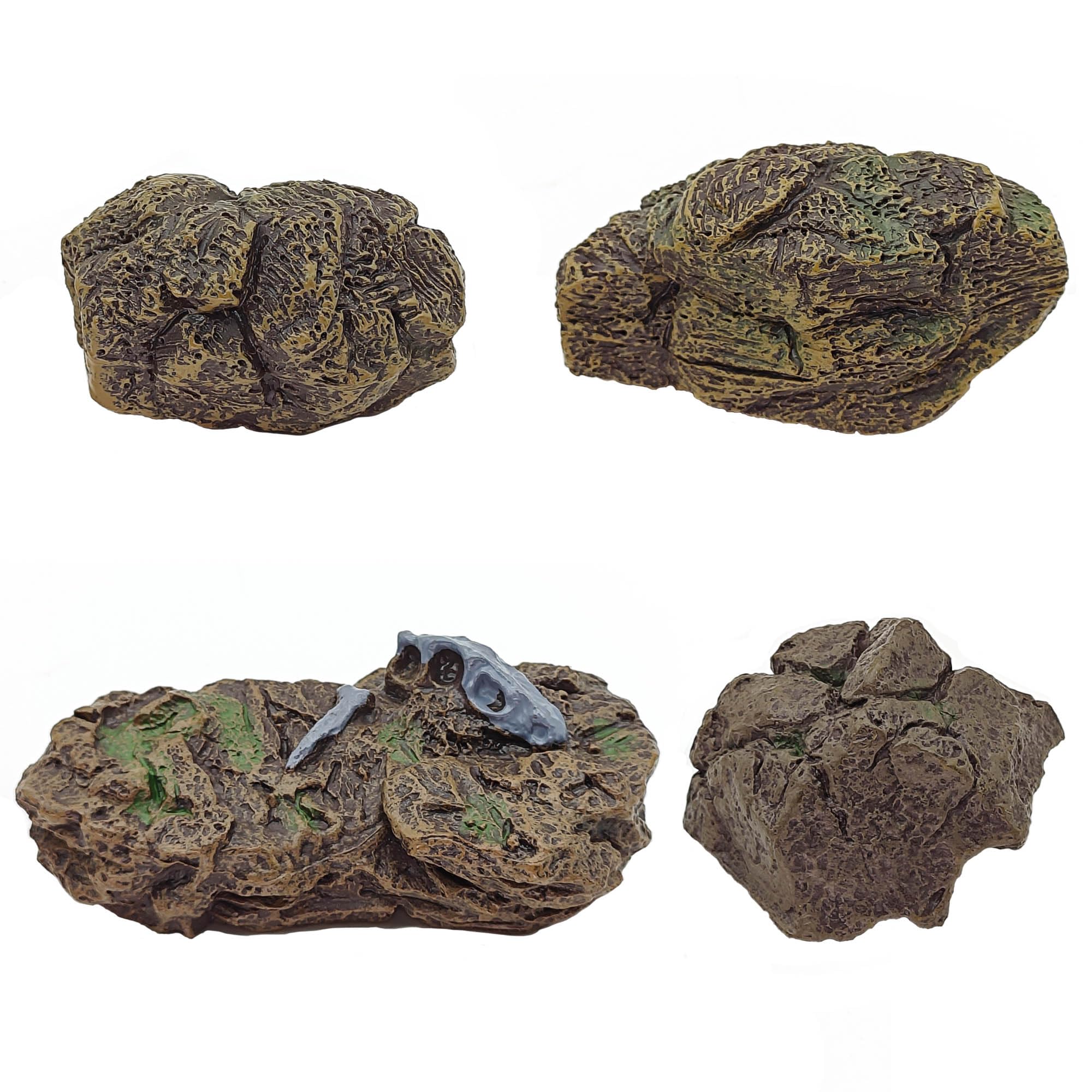 HAOBIN 4pcs Artificial rocks miniature rocks Simulated miniature rocks Miniature garden rocks Miniature garden accessories Ornaments for decorating miniature fairy gardens