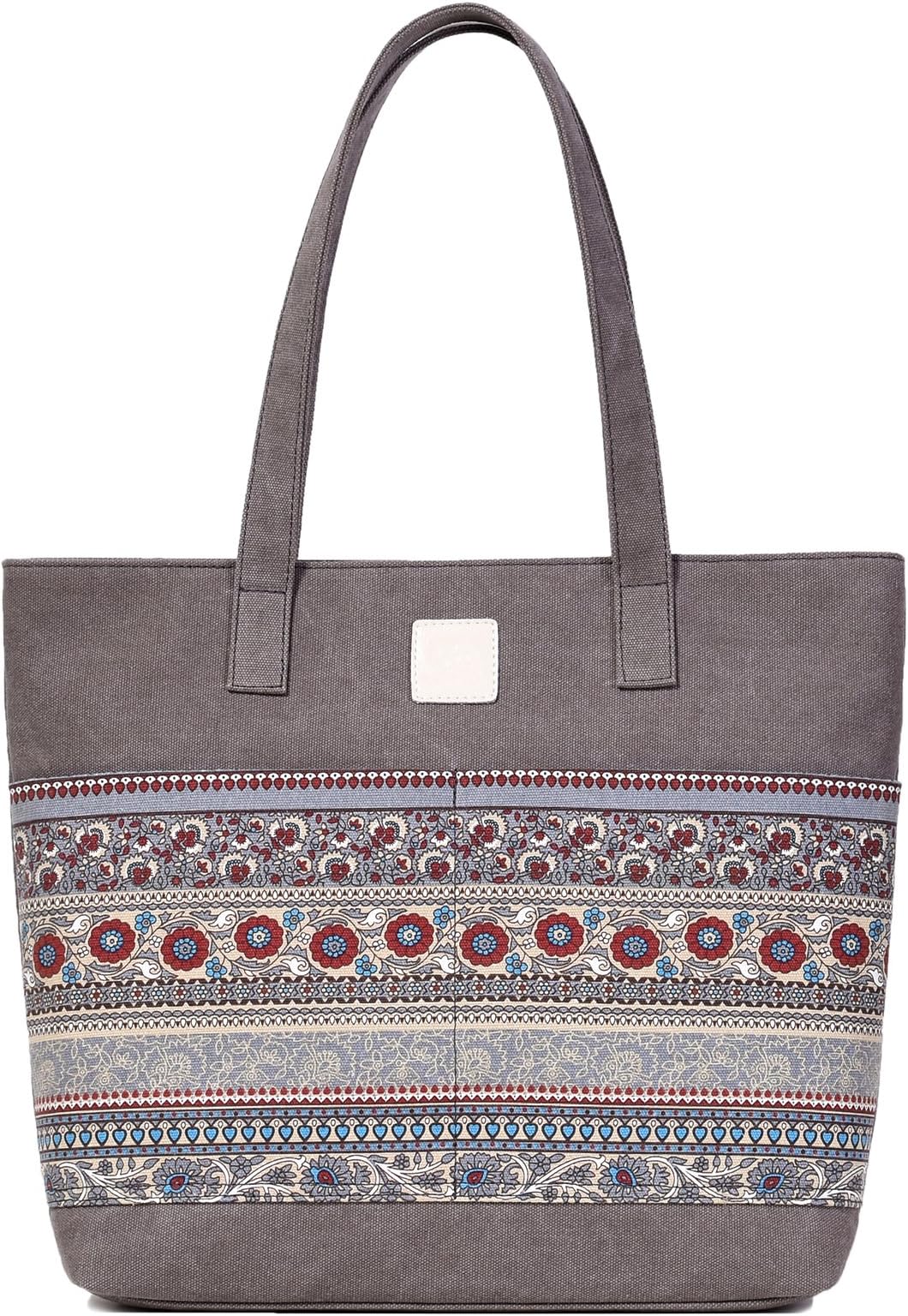 Women's Canvas Shopper Tote Bag