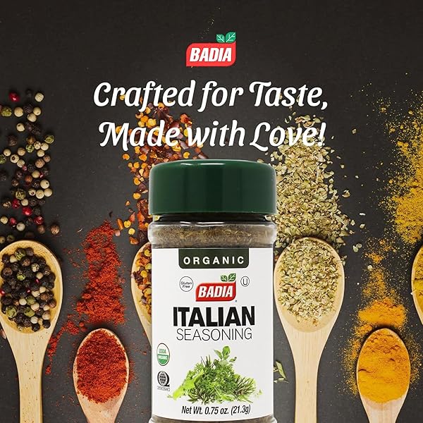 BADIA ORGANIC ITALIAN SEASONING 0.75 OZ – AROMATIC HERBS FOR ITALIAN RECIPES