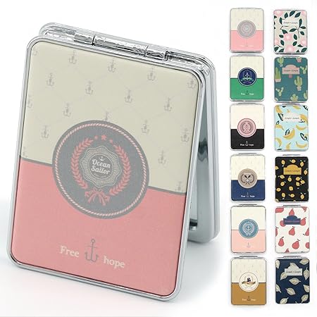 Amazon コンパクト ミラー 折りたたみ ハンドミラー 手鏡 拡大鏡付き 3倍 女優ミラー 携帯用 鏡 おしゃれ かわいい 携帯ミラー 角型 ポケットミラー ケース付き Ocean Sailor Baobab Tree 鏡 通販