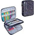 Teamoy Organizer Case for Interchangeable Circular Knitting Needles, Crochet Hooks and Knitting Accessories, Keep All in Place and Easy to Carry, Colorful Dots (No Accessories Included)
