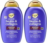 OGX Biotin & Collagen Hair Thickening Shampoo 385ml Pack of 2