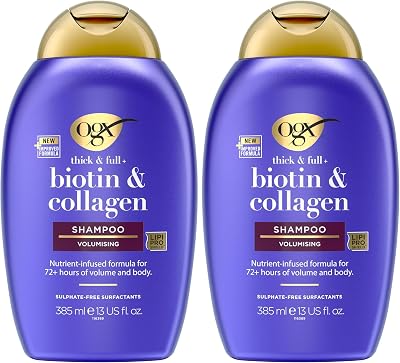 OGX Biotin & Collagen Hair Thickening Shampoo 385ml Pack of 2