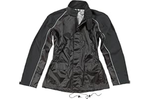 Joe Rocket 1012-2002 RS2 Womens 2-Piece Motorcycle Rain Suit (Black/Black, Small)