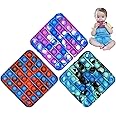 LulusVente Pop It Fidget Toys - Bubble Tie Dye Fidgets Toys for Anxiety - Sensory Toys for Autism - Stress Relief Toys for Kids with ADHD - Food Grade Silicone 3 Pack Set, Push Pop Fidget Toy (Square)