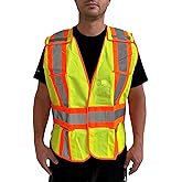 5 Point Breakaway Vest Class 2, Type R, Class 2 - Two Tone Yellow